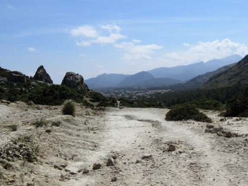 Vista atrás de camino a Cala Bóquer