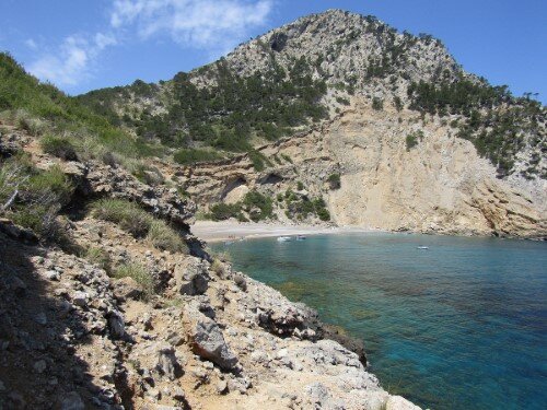 Camino por la costa a la Playa Coll Baix